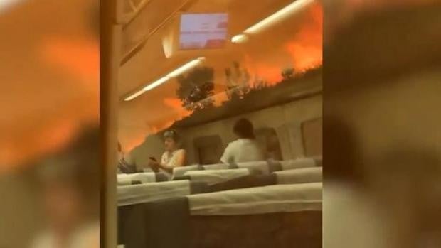 El vagón del pánico del tren atrapado en el fuego: «Hubo una gran histeria colectiva»