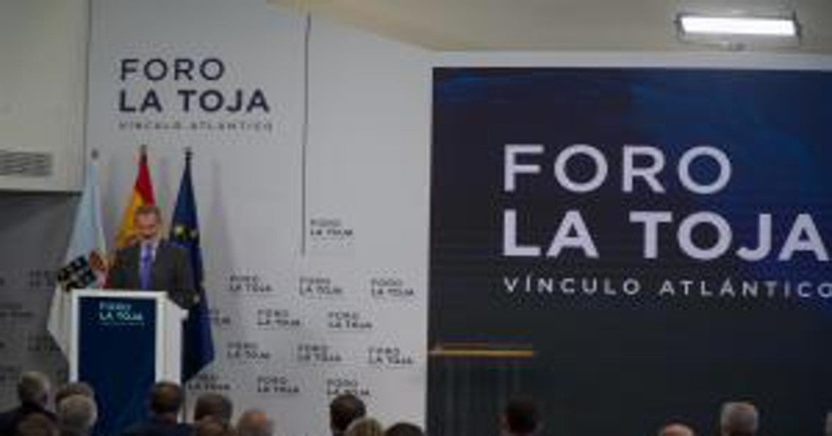 Don Felipe este jueves durante la inauguración del IV Foro La Toja