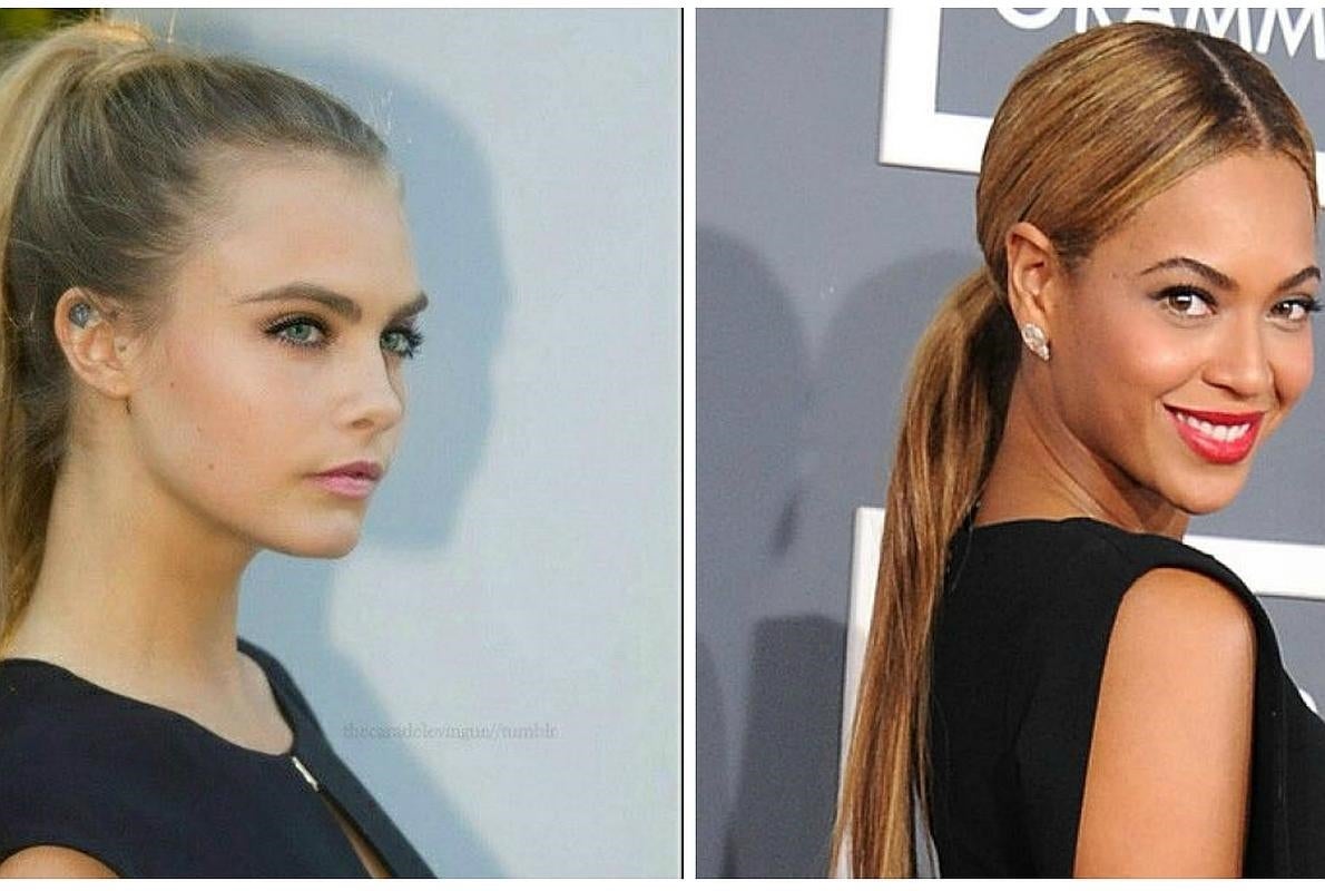 Cara Delevingne y Beyoncé, dos estrellas, dos coletas