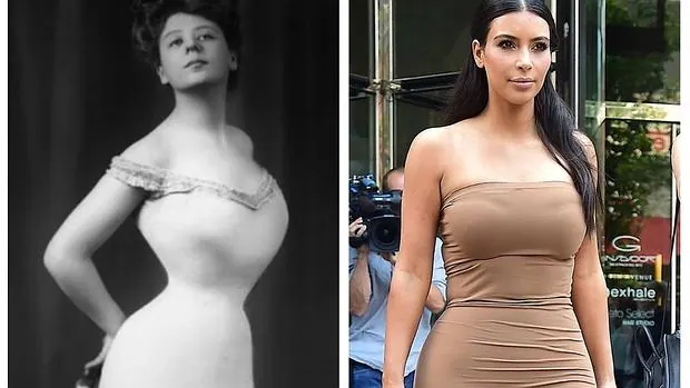 Modelo de comienzos de siglo XX y Kim Kardashian: las curvas coinciden