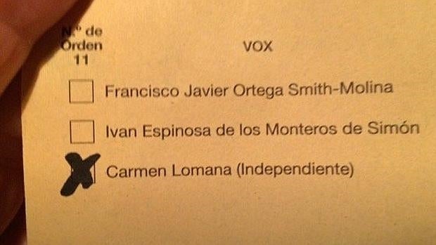 Carmen Lomana pide el voto en Twitter en plena jornada de reflexion