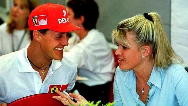 Corinna Betsch y Michael Schumacher, en 1999