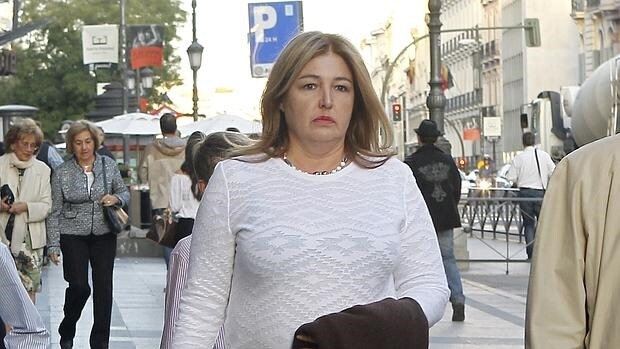 Laura Boyer paseando por las calles de Madrid el pasado mes de octubre