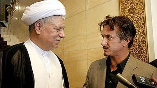 Imagen del encuentro entre Penn y Rafsanjani