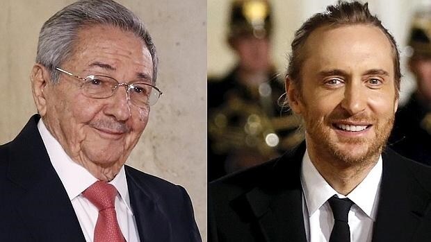 Raúl Castro y David Guetta juntos en la cena en Francia