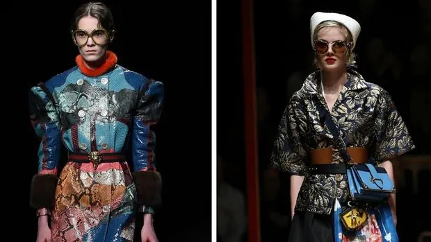 Diseños de Gucci y Prada presentados en la Semana de la Moda de Milán