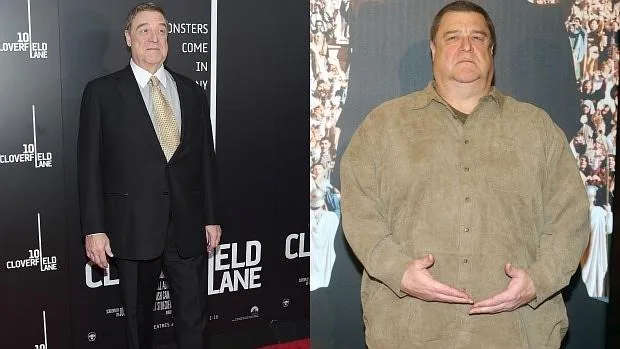 John Goodman pesa ahora 120 kilos (izquierda). Antes pesaba 180 (derecha)