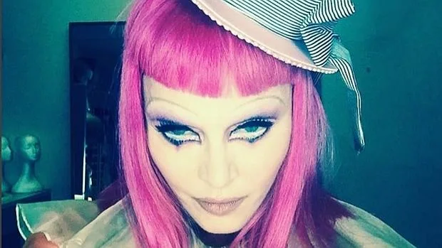 Madonna caracterizada para su espectáculo en Melbourne (Australia)