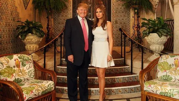 Donald y Melania Trump en su casa de Miami