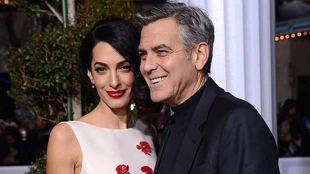 Amal y George Clooney en el estreno de «¡Ave, César!» en Los Ángeles