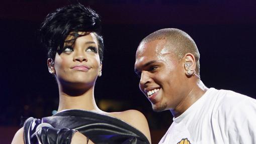 Rihanna y Chris Brown en 2008