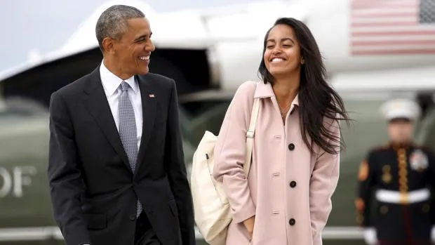 Barack Obama y su hija Malia Obama