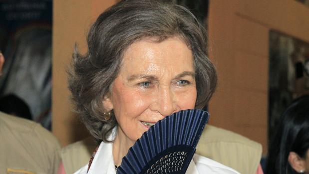La Reina Sofía en un viaje a Guatemala en el 2014