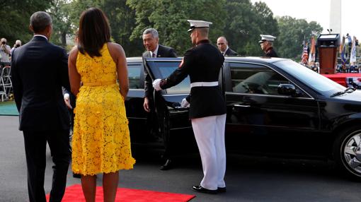 Barack y Michelle Obama reciben al Primer Ministro de Singapur