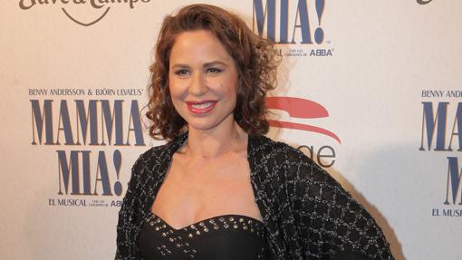 Vicky Larraz durante la presentación del musical Mamma Mia! en Barcelona