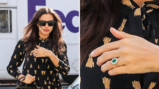 Irina Shayk muestra un anillo de compromiso