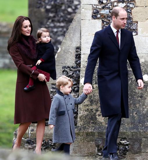 Los Duques de Cambridge y sus hijos en Englefield