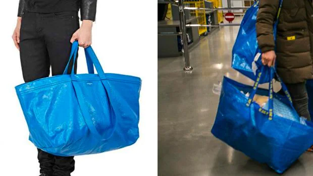 El parecido de diseño entre la bolsa de Ikea y la de Balenciaga provoca carcajadas en Twitter