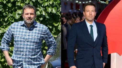 De izquierda a derecha, Affleck hace cinco dás y en una gala el pasado año