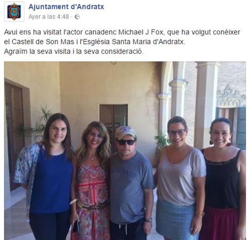 Michael J. Fox descubre junto a su familia los encantos de Mallorca