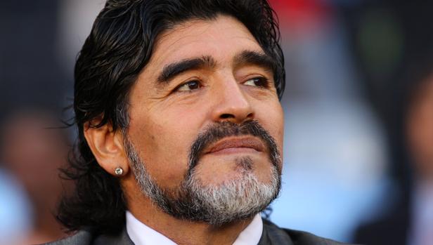 Maradona en 2010, cuando era entrenador de la selección argentina