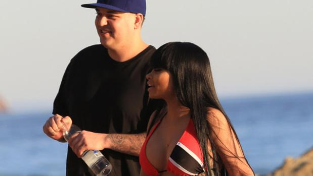 Rob Kardashian junto a su expareja Blac Chyno