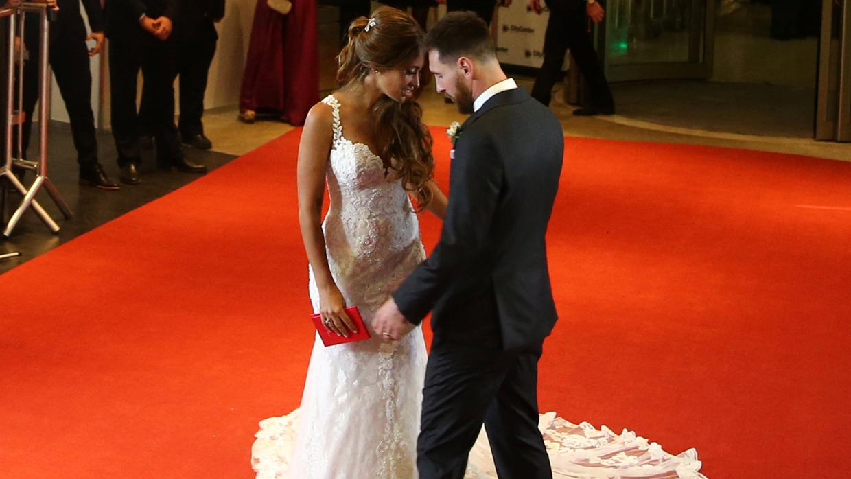 Lionel Messi junto a su mujer Antonela Roccuzzo