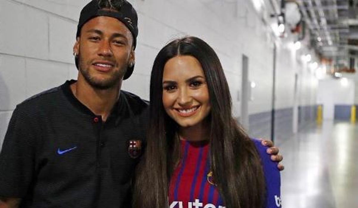 Neymar y Demi Lovato el día que se conocieron