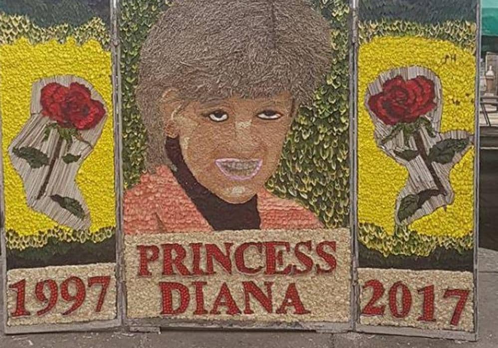 El tributo floral dedicado a Diana de Gales