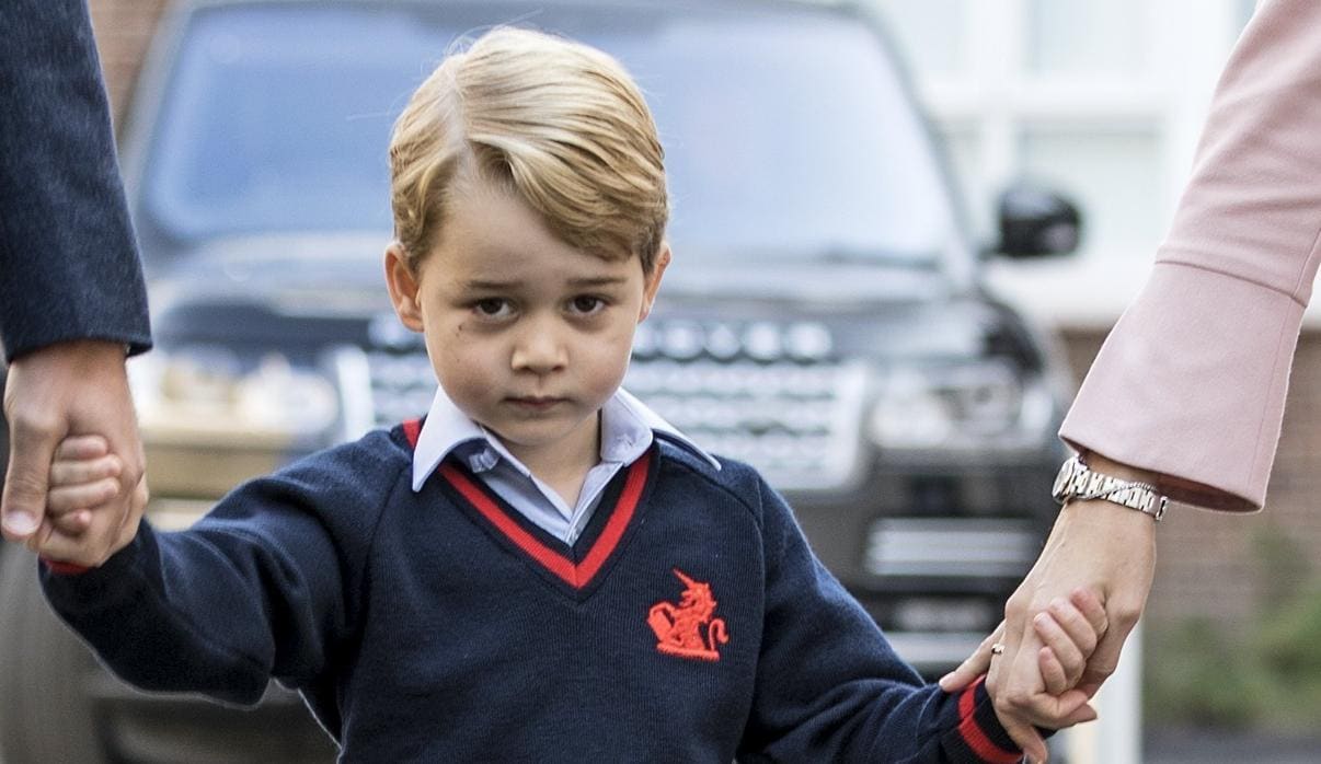 El príncipe Jorge en su primer día de colegio en el Thomas's Battersea School