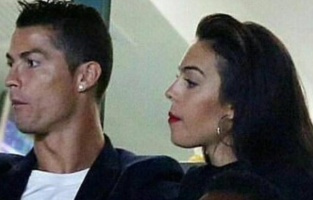 Cristiano Ronaldo y Georgina Rodríguez disfrutando del partido desde el palco VIP del Real Madrid