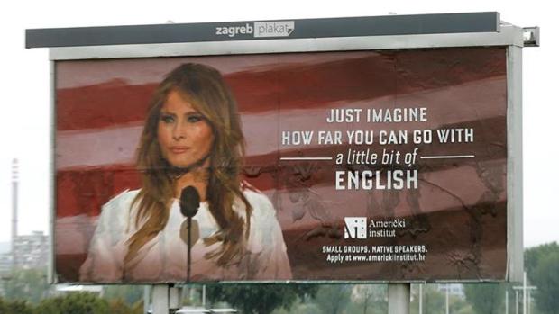 Melania Trump exige el retiro de publicidad en Zagreb