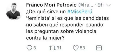 Las candidatas de Miss Perú, criticadas por condenar la violencia contra la mujer desfilando en bikini