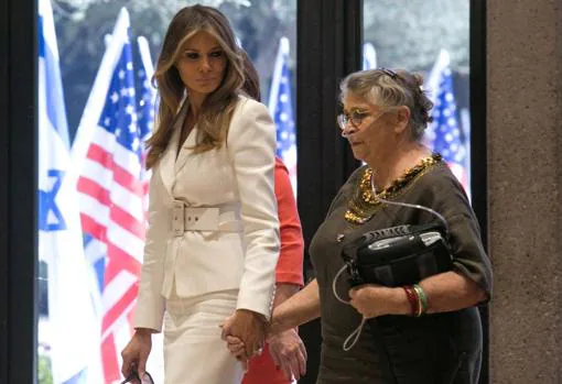 Melania Trump junto a Nechama Rivlin