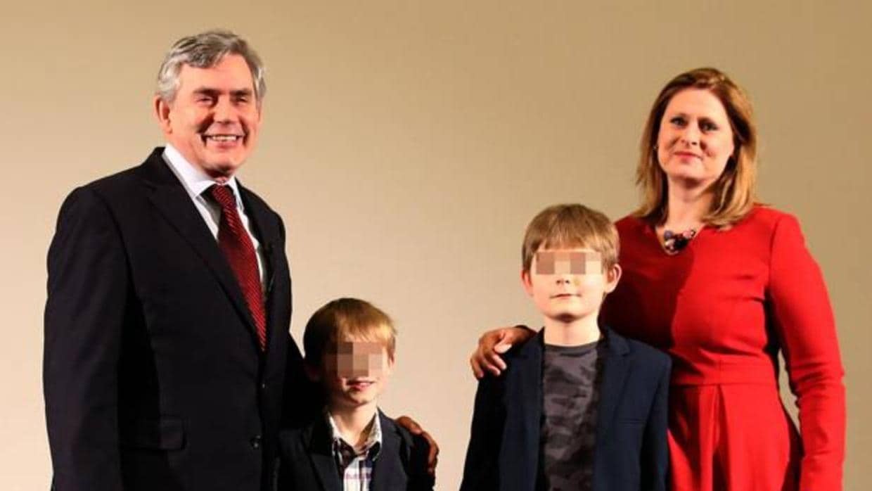 Gordon Brown y su familia