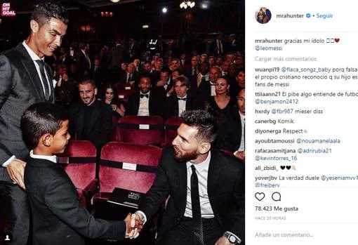 El supuesto perfil de Instagram del hijo de CR7 cierra tras publicar una controvertida imagen junto a Messi