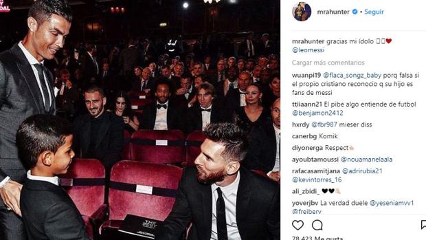 El supuesto perfil de Instagram del hijo de CR7 cierra tras publicar una controvertida imagen junto a Messi