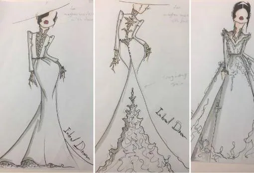 Filtran los primeros bocetos del vestido de novia de Meghan Markle