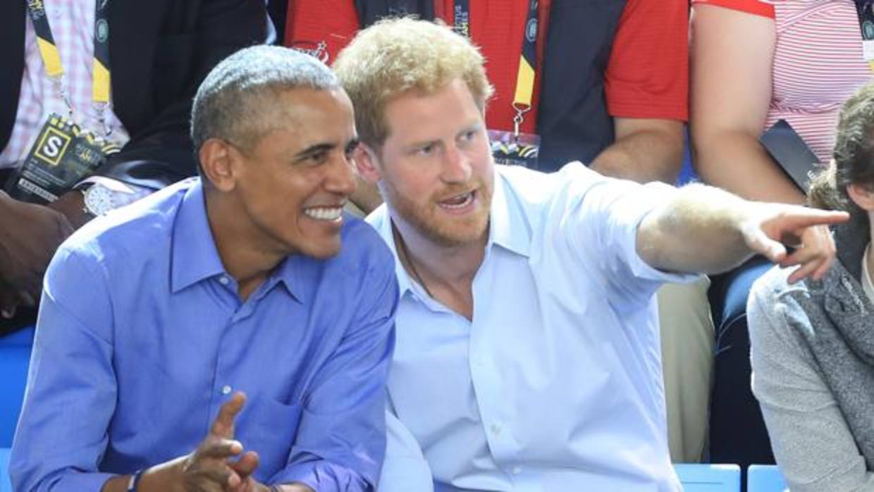 El Príncipe Harry y Barack Obama