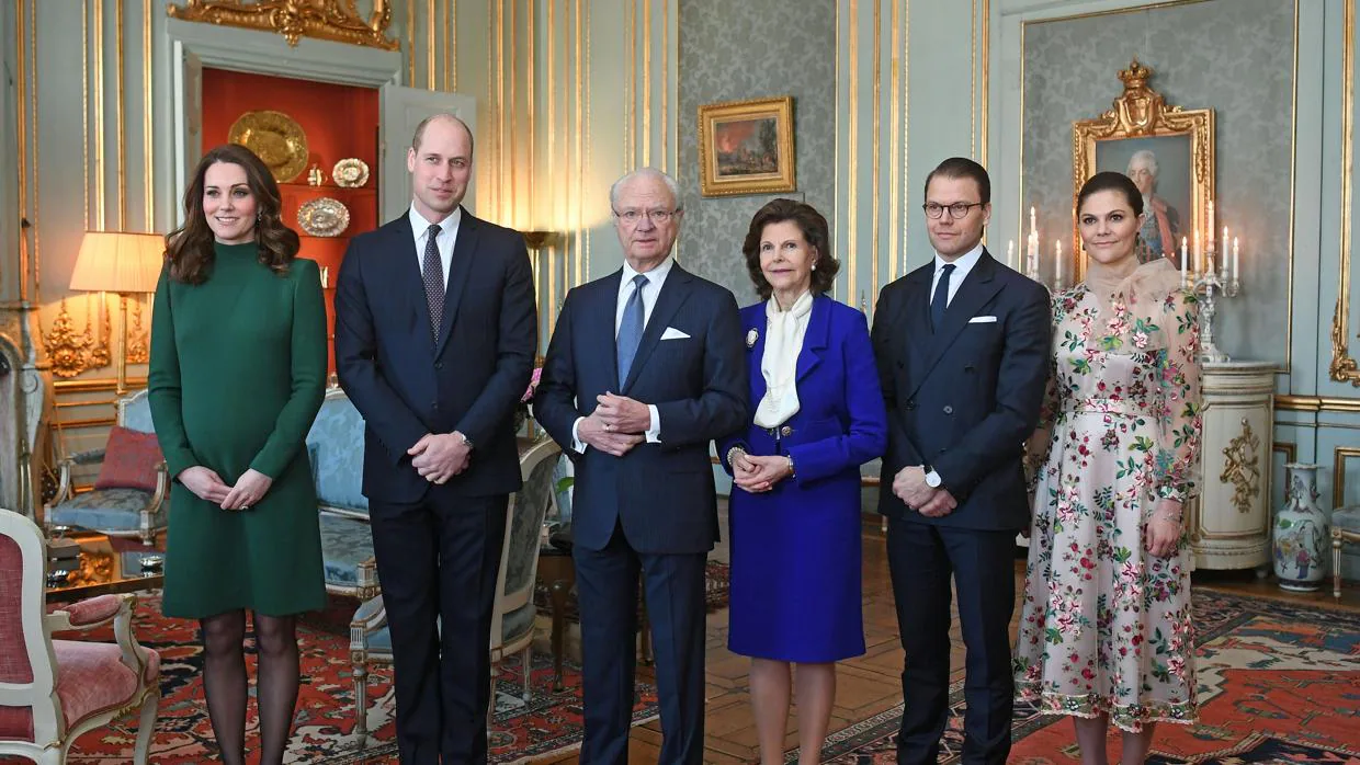 Catalina y Guillermo de Cambridge, Carlos Gustavo y Silvia de Suecia y los príncipes Daniel y Victoria de Suecia