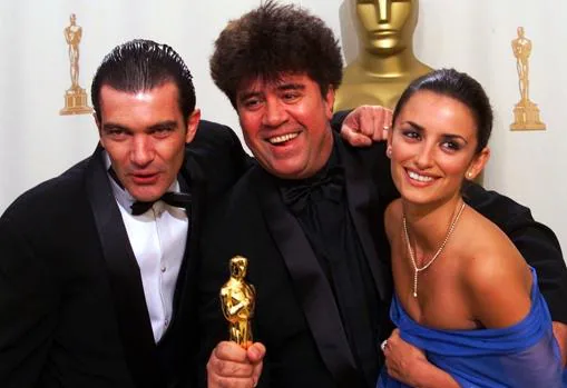Con Antonio Banderas y Pedro Almodóvar, de Ralph Lauren