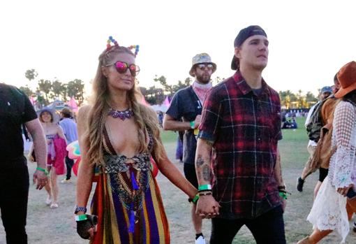 Paris Hilton y Chris Zylka, en 2017