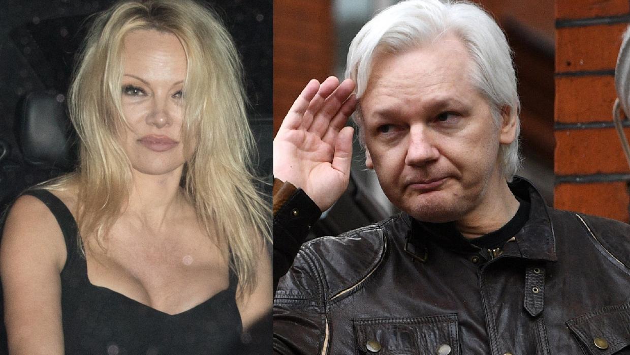 Pamela Anderson y Julian Assange