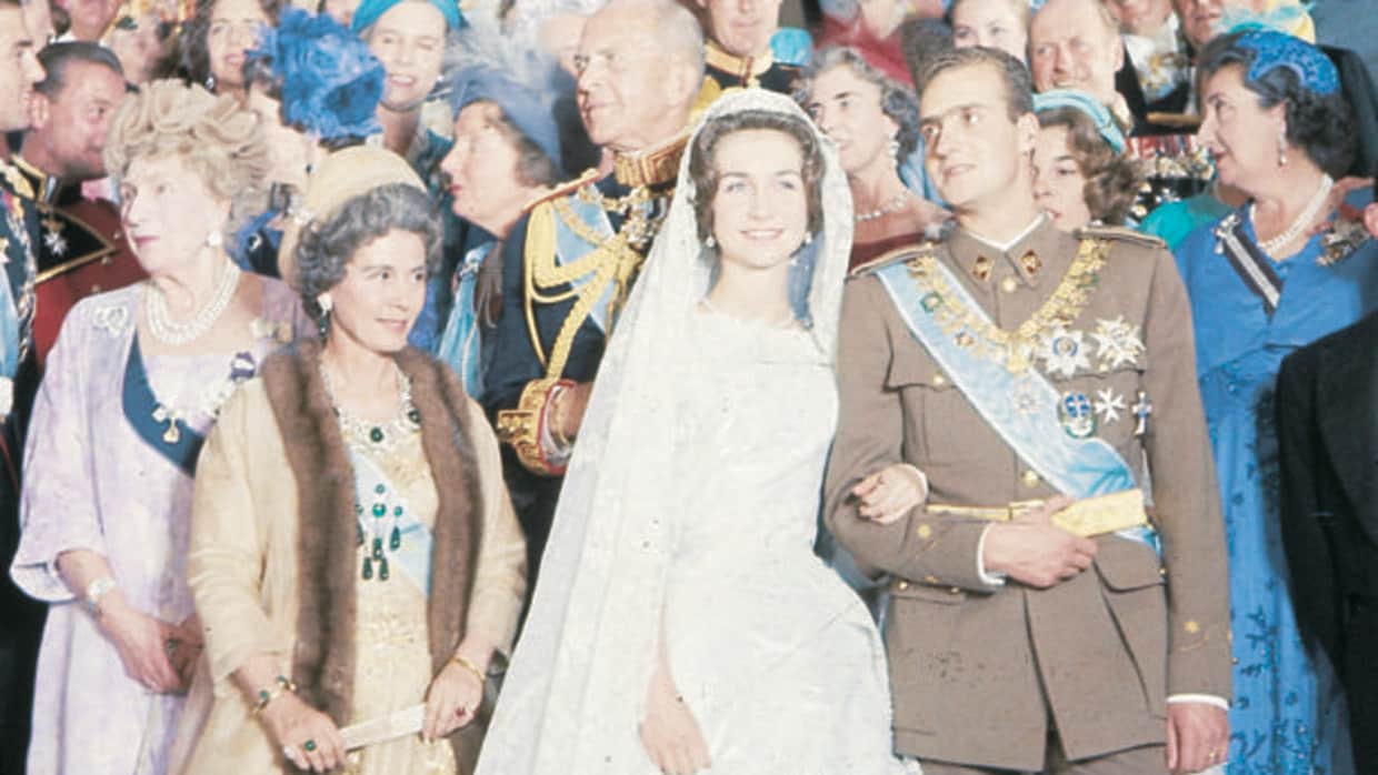 Don Juan Carlos y Doña Sofía el día de su boda en Atenas