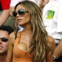 Victoria Beckham en un partido del Mundial 2006