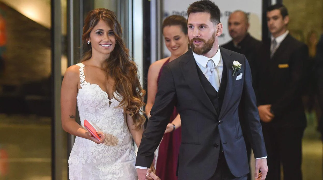Antonella Rocuzzo y Leo Messi, el día de su boda