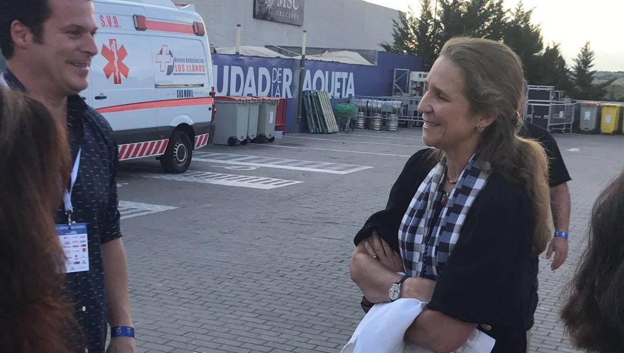 La Infanta Doña Cristina en el concierto de Hombres G