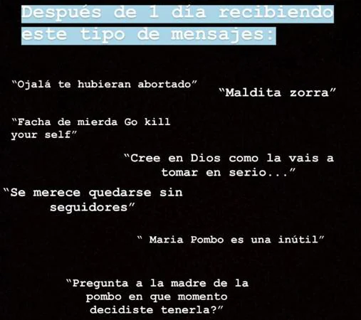 María Pombo, brutalmente atacada por posicionarse en contra del aborto: «Ojalá te mueras y lo celebremos»