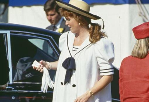 Sarah Ferguson durante uno de sus embarazos