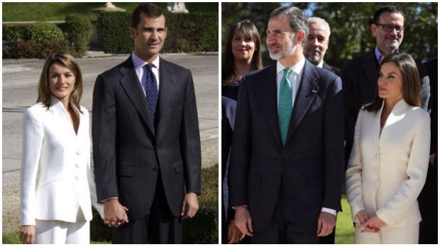 La Reina Letizia recupera el traje de su pedida de mano por San Valentín